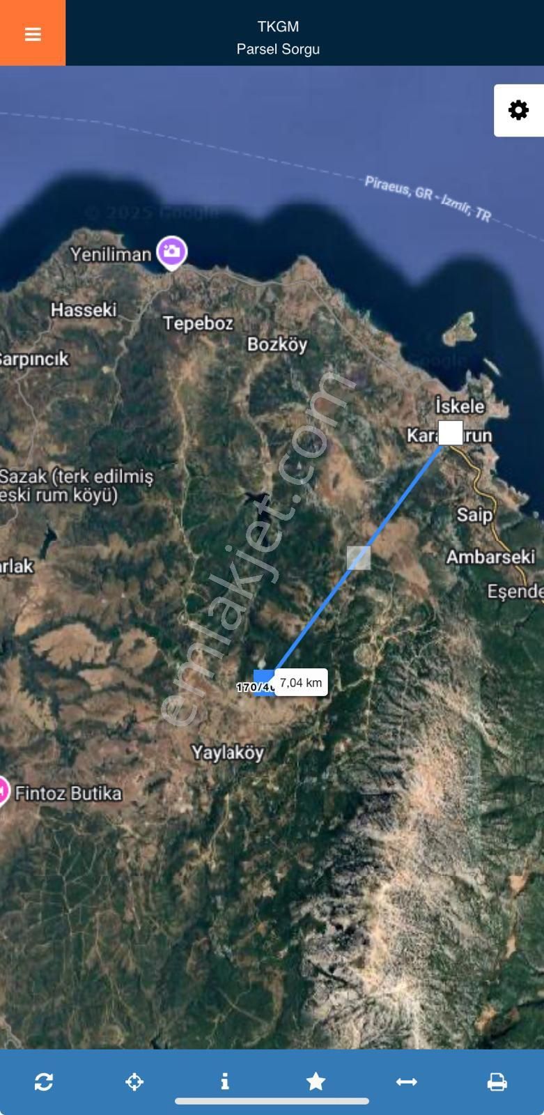 İzmir Karaburun Yaylaköyde Satılık Elektrik Ve Su Olan Fırsat Arazi - Görsel 15