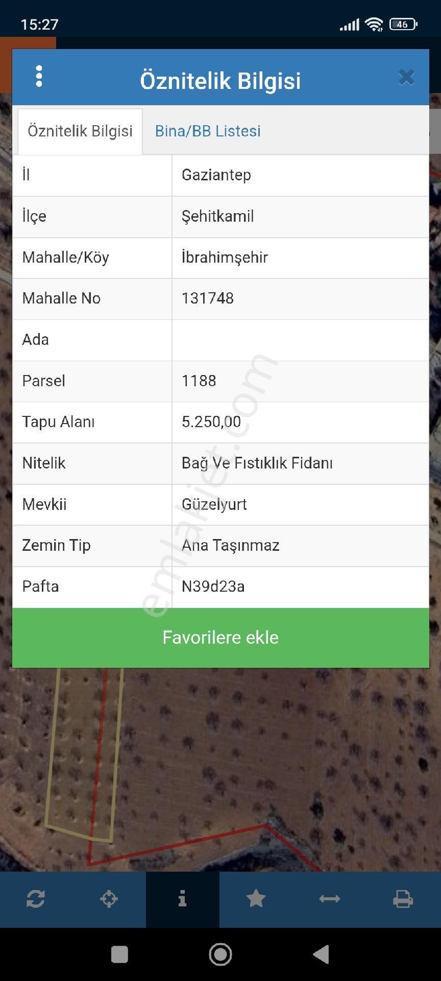 Asil Evim Emlak'tan Satılık Full Fıstık Mahsüllü Tarla