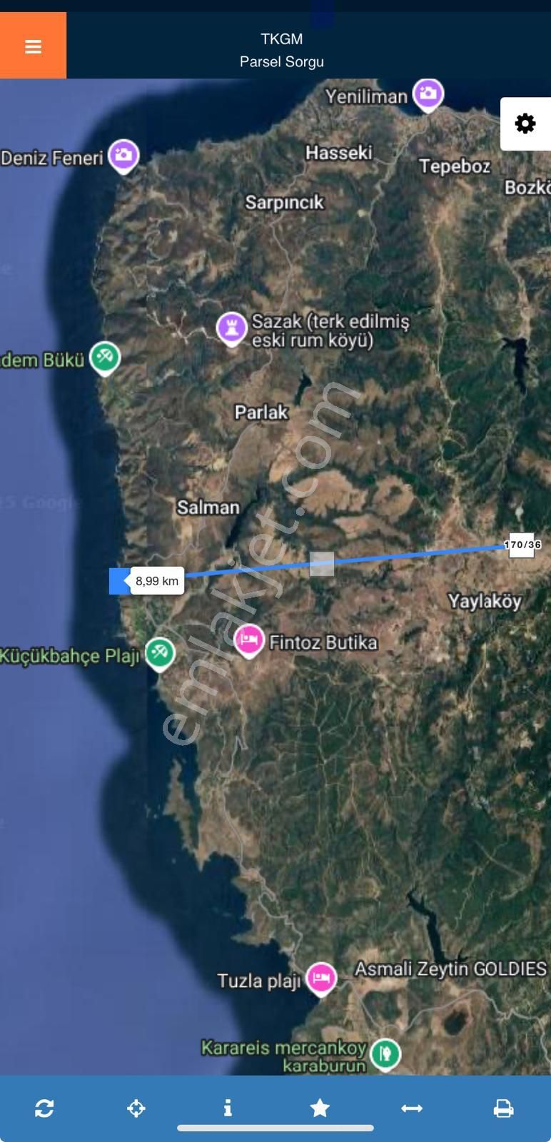 İzmir Karaburun Yaylaköyde Satılık Elektrik Ve Su Olan Fırsat Arazi - Görsel 17