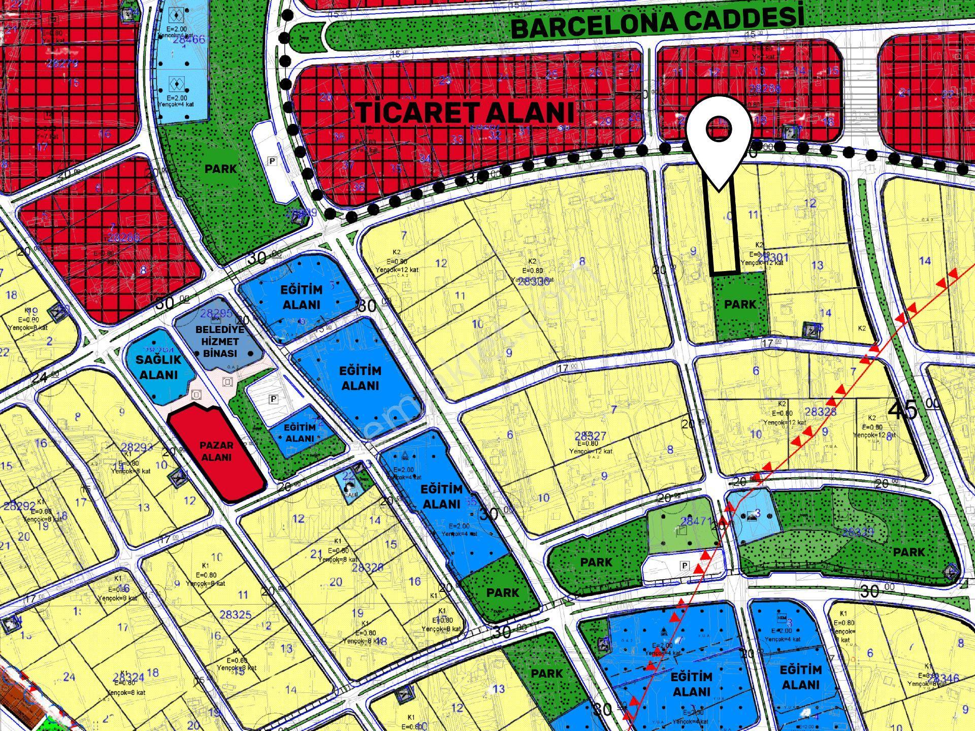 Hüseyin Oğuz'dan Kırcami'de Parka Cephe 250m² 30'luk Yolda Arsa