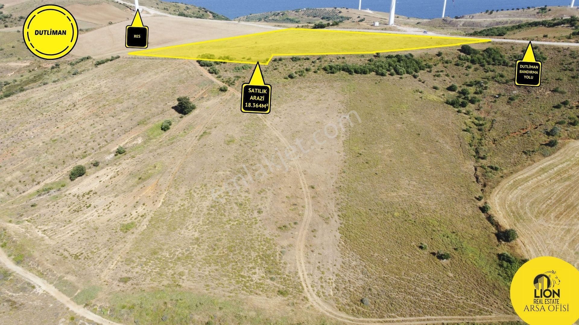 Bandırma Dutliman'da Tek Tapu Satılık 18.365 M² Tarla