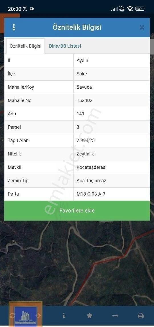 Söke Ağaçlı Bölgesinin Üst Taraflarında 3 Dönüm Bahçe