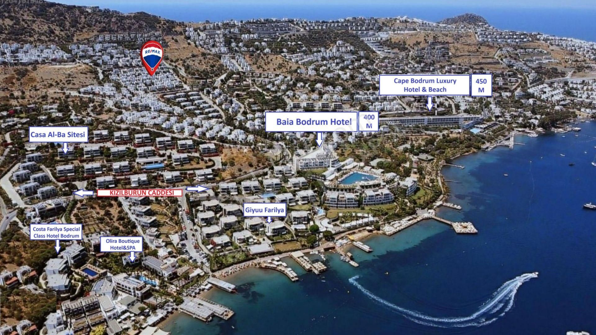 Bodrum Gündoğan Yalıkent Sitesi'nde Deniz Manzaralı, Bahçeli Satılık 3+1 Dubleks Villa