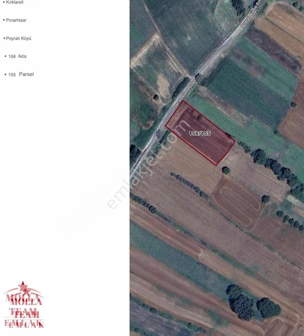 Molla Team'den Pınarhisar/ Poyralı'da 2927 M² Satılık Tarla