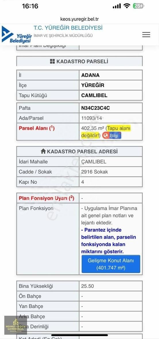 Çamlıbel'de Satılık 402m Tek Tapu Arsa - Görsel 6