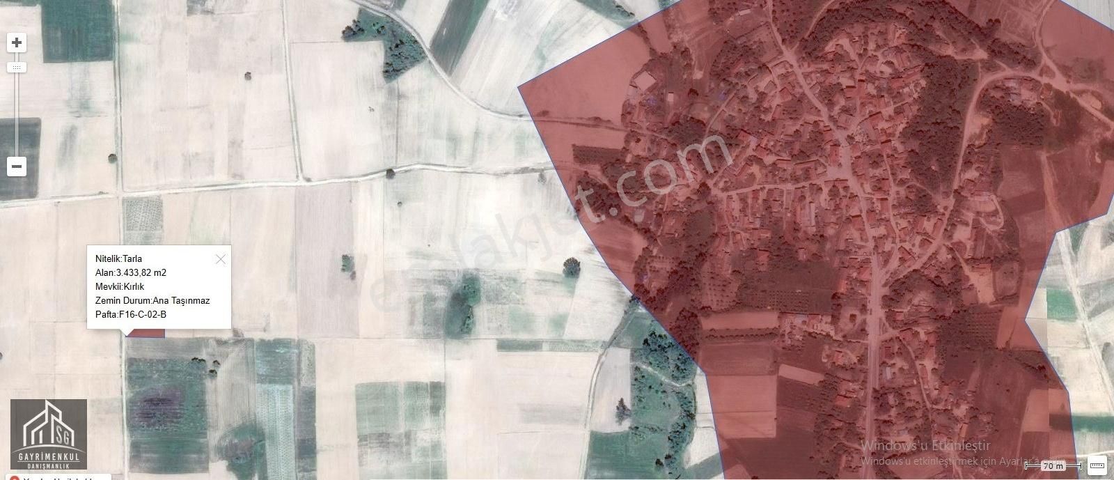 Sg Gayrimenkul'den İmar Sınırına 500m Yolu Mevcut Satılık Arazi