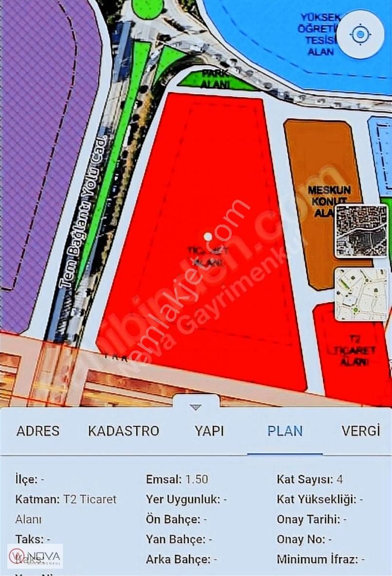 Kartepe' De Ana Asfalta Yakın Satılık Arsa