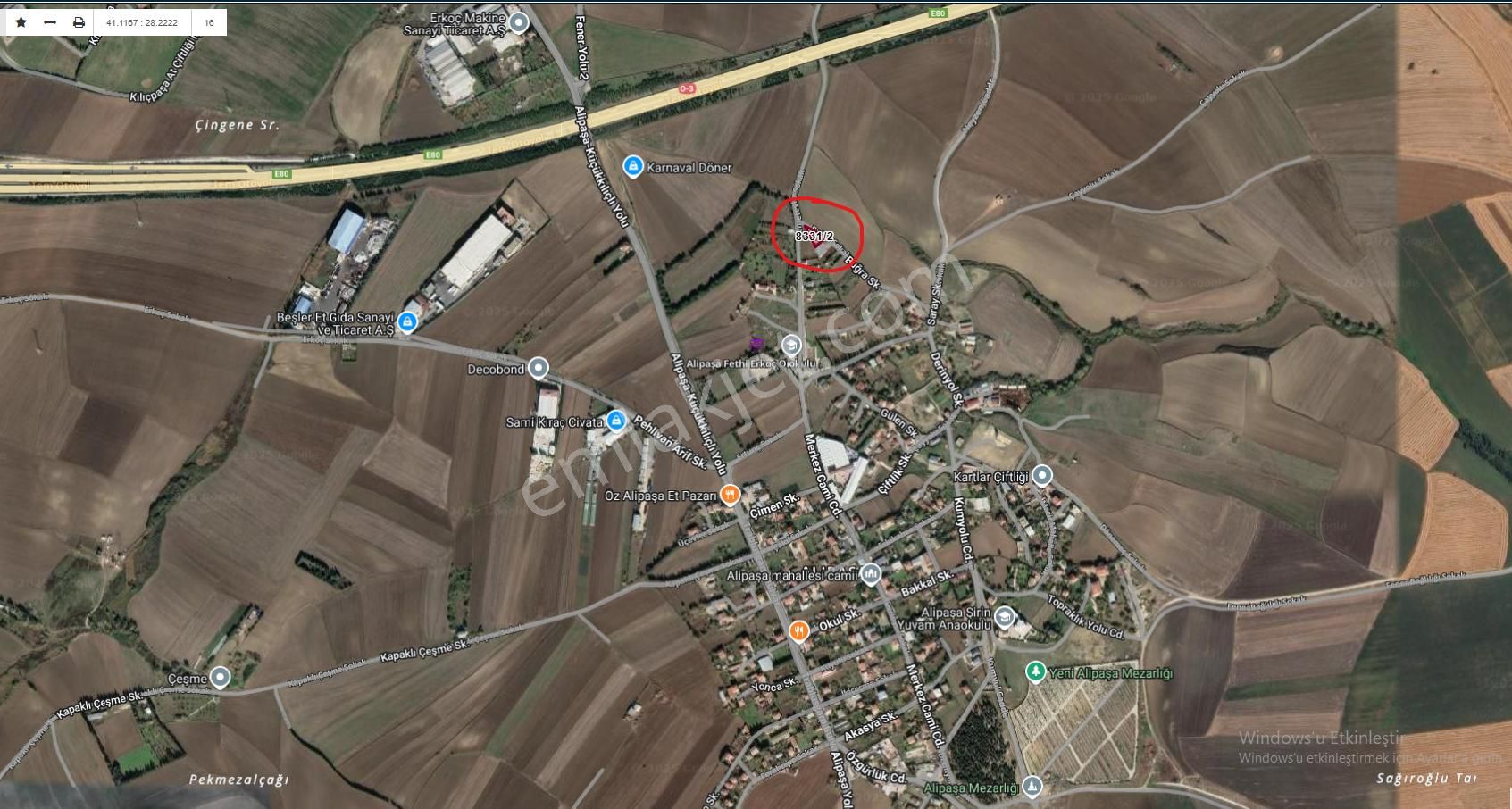 Acill Alipaşada Satılık 671 M2 İmarlı Arsa....