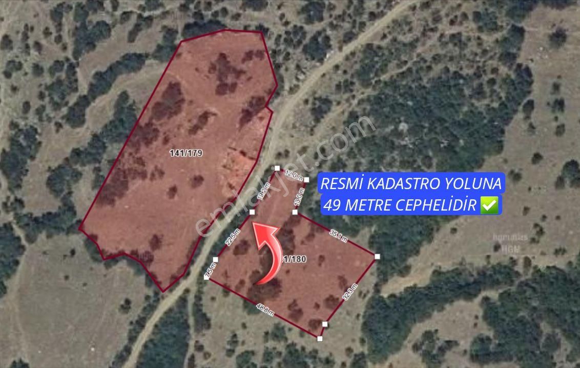 Resmi Yola Cephe 2.000 M2!!! Balıkesir Bigadiç Kayırlar Köyünde Satılık Hobı Bahçesi