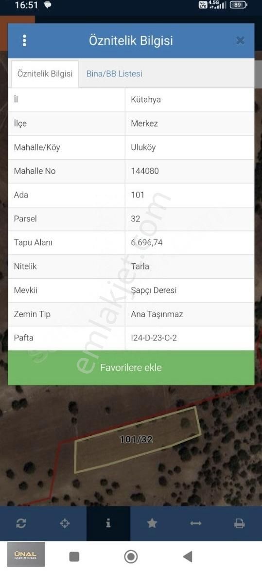 Acil Satılık Fırsat Tarla