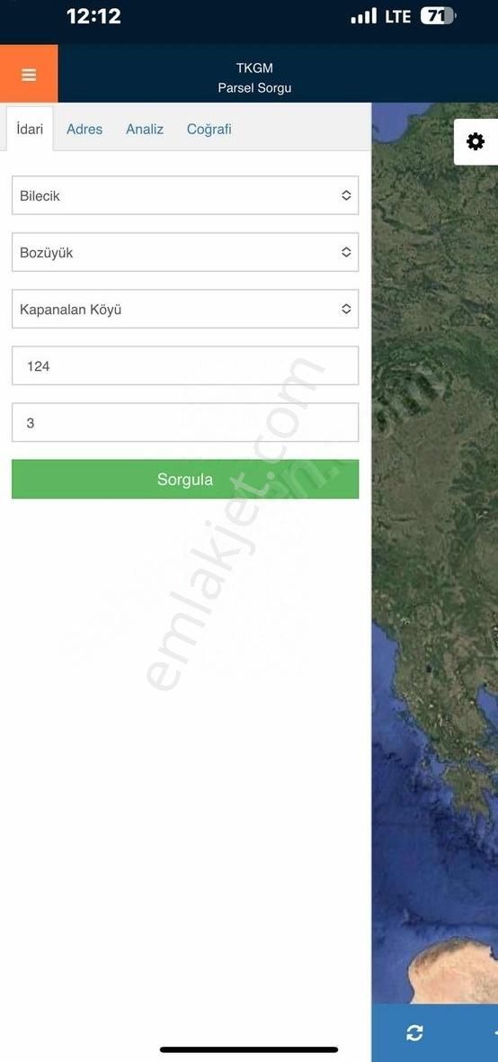 Elit Emlaktan Bozüyük Tarla 2.300