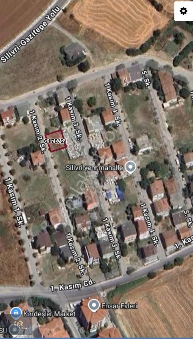 Silivri Yeni Mahalle Bölgesinde 240m2 Satılık 3 Kat İmarli Arsa