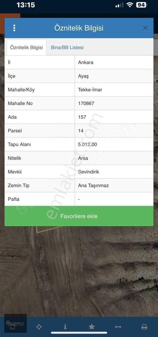 Ayaş Sevindirik 5000m2 İmarlı Tek Tapu Yatırım Fırsatı - Görsel 4