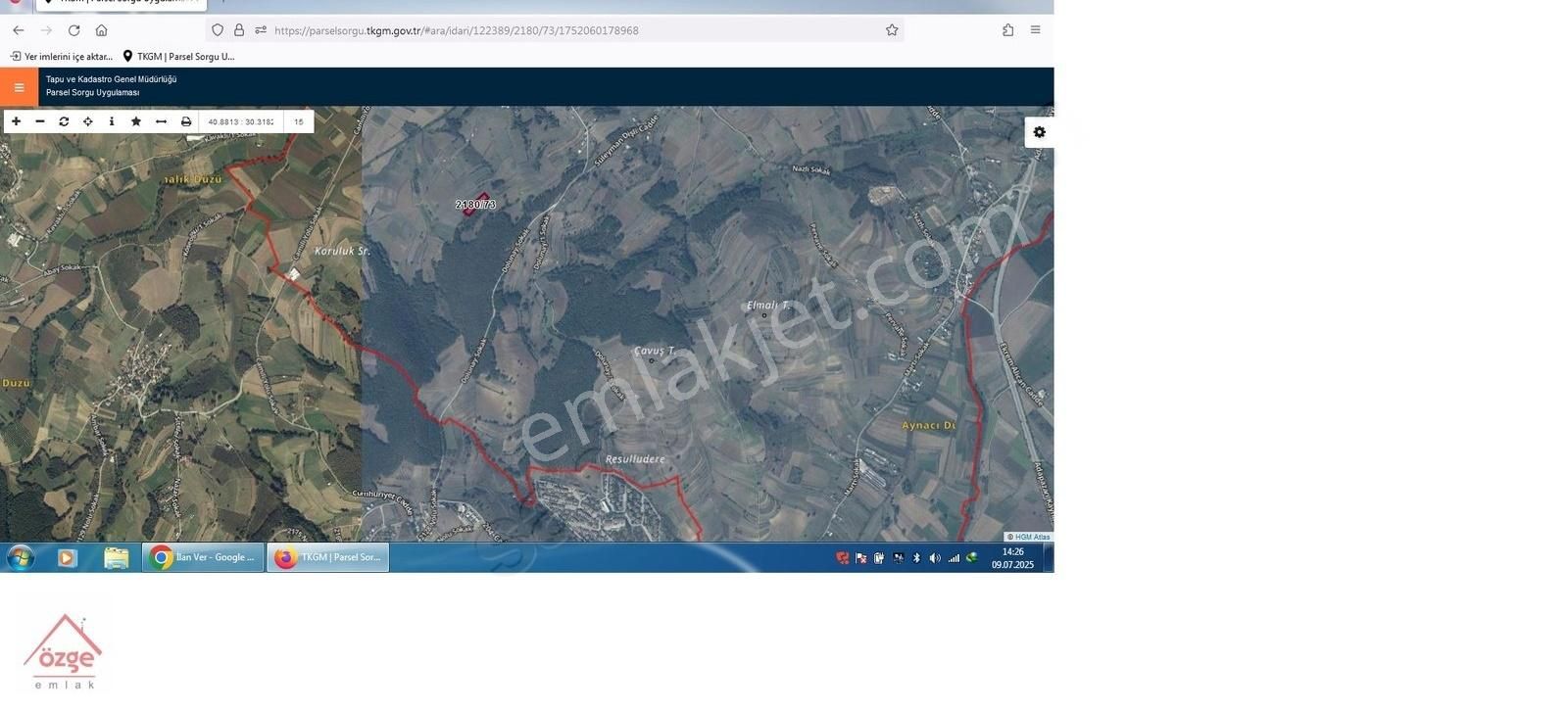 Özge Emlaktan Satılık Kayrancık Tapusu Tarla - Görsel 2