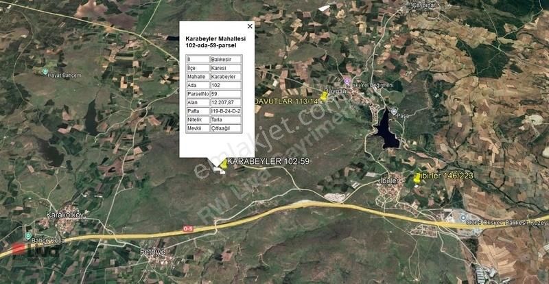Rw Liva'dan Merkeze Yakın Karabeylerde Satılık Tarla