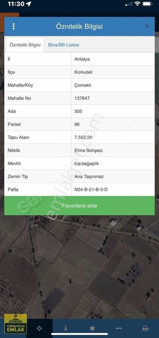 Antalya Korkuteli Çomaklıda Satılık.7600.metrekare - Görsel 2