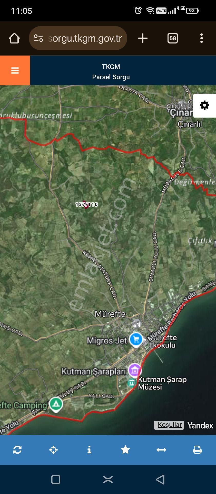 Tekirdağ Şarköy Mürefte Tek Tapu Bağ Yeri