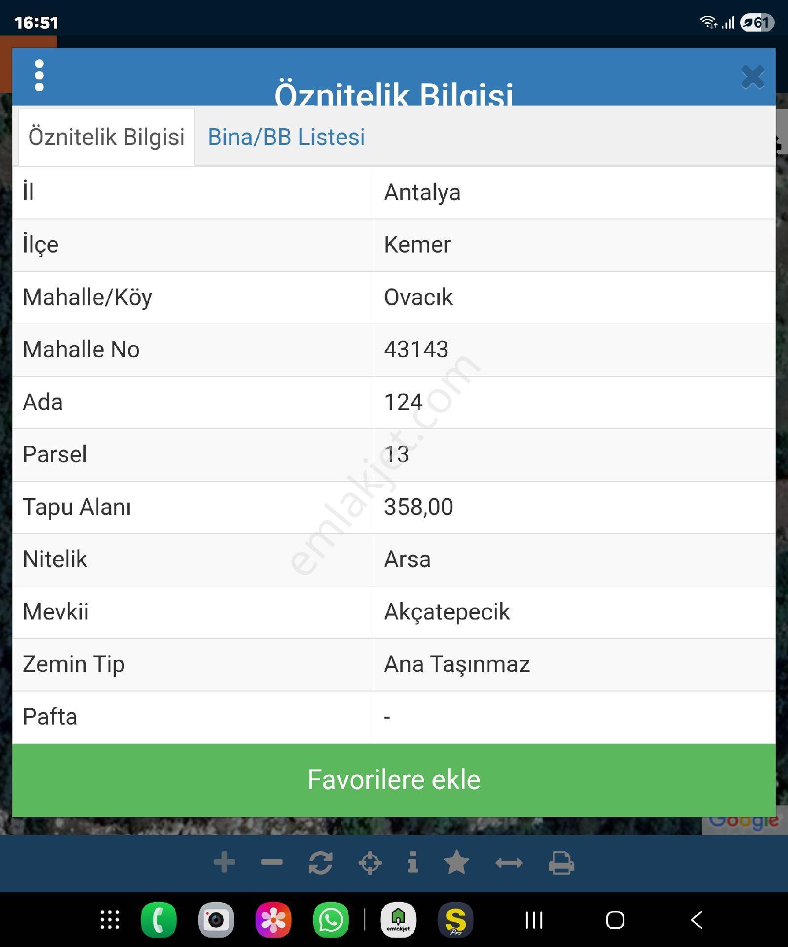 Kemer Ovacık Mahallesin De 358 M2 Satılık Villa Arsası - Görsel 4