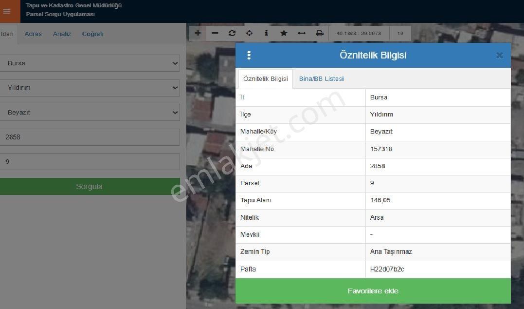 Bursa Yıldırım Beyazıt Mahallesinde 146 M2 Satılık Yatırımlık Arsa - Görsel 7