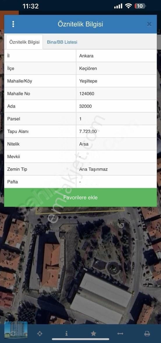 Keçiören Yeşiltepede 23 M2 Kamu Arsası