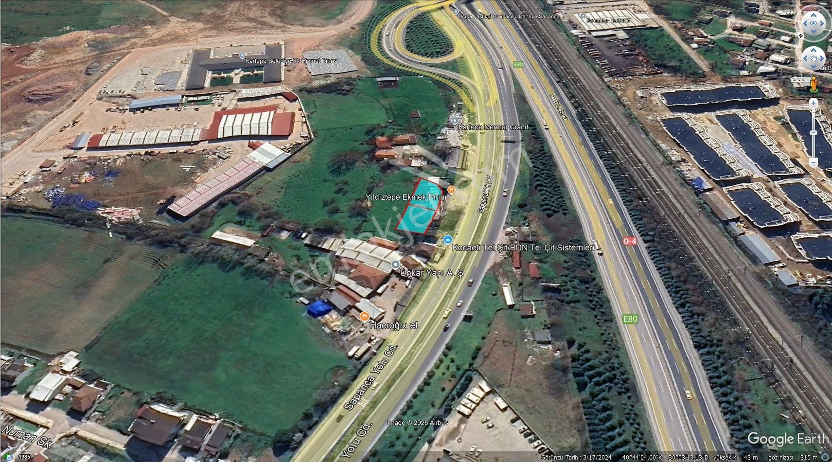 Kartepe Emekevler Sapanca Yolunda 880 M2 Arsa - Görsel 4