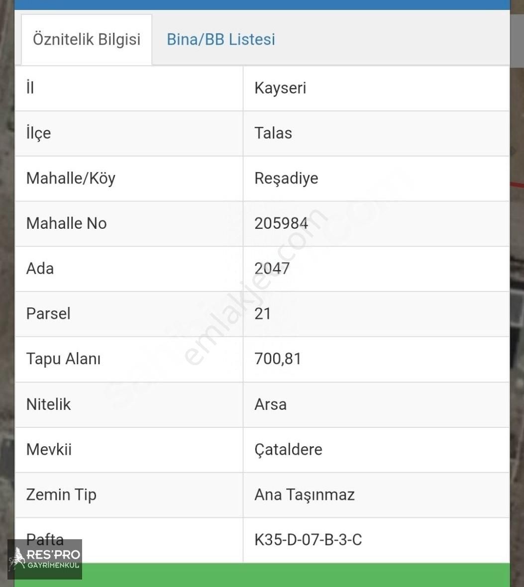 Talas Reşadiye Villa Parseli 700 M² - Görsel 3
