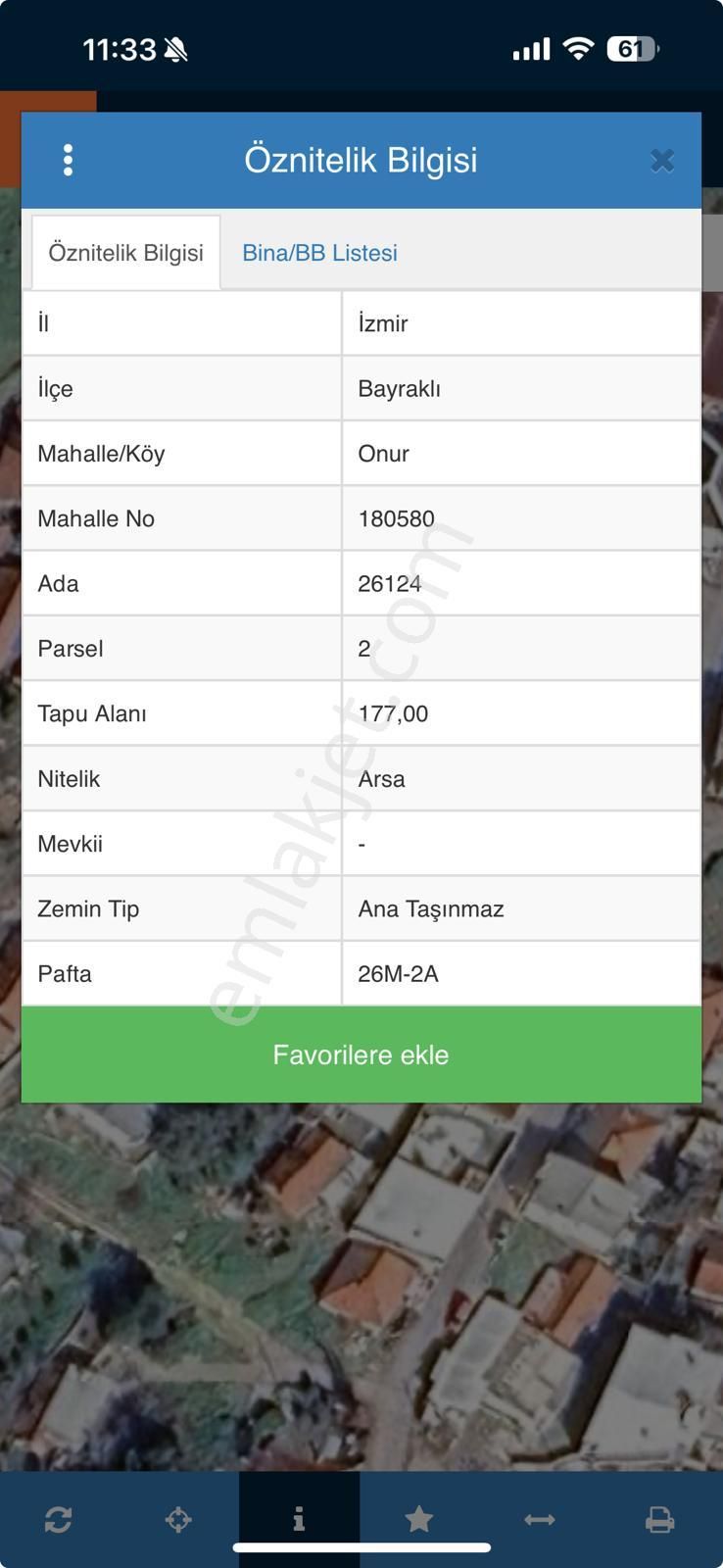 Bayraklı Onur Mahallesinde Satılık 177 M2 Arsa - Görsel 3