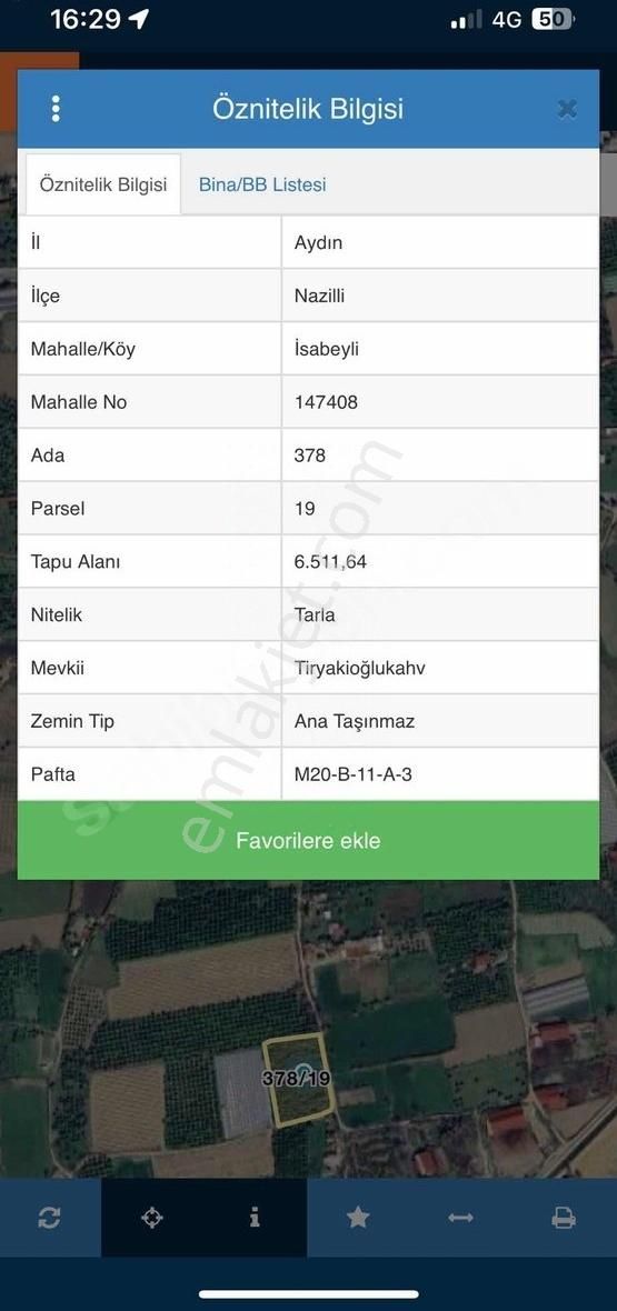 İsabeylide Satılık 1.625 M2 Hobi Bahçesi