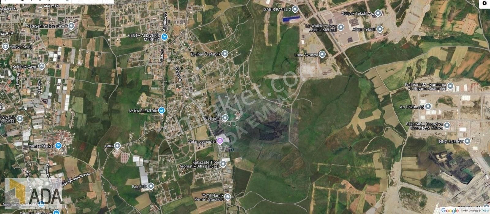 Yalova Çiftlikköy'de 31.400 M² Konut İmarlı Arsa