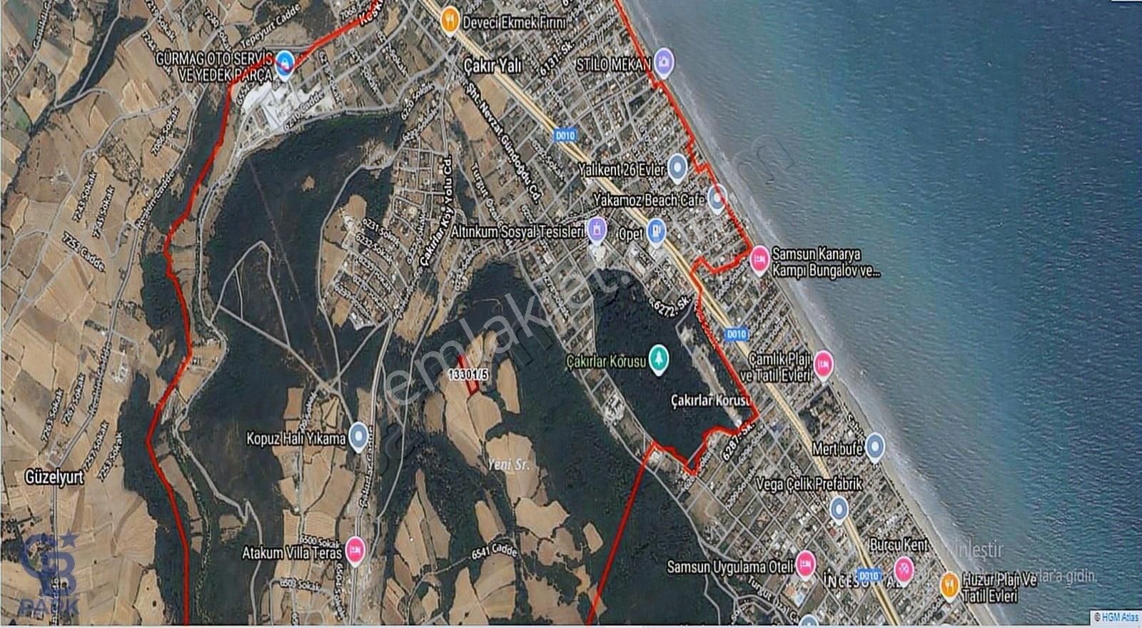Cb Park Dan Deniz Ve Orman Manzaralı Tarla