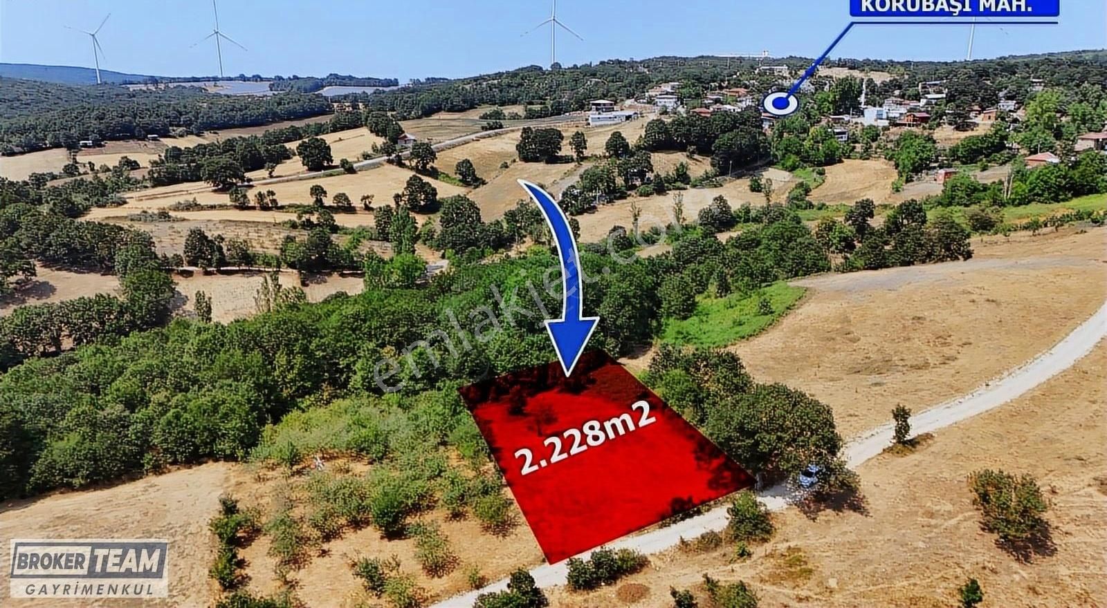 Nilüfer Korubaşı 2280m2 Tek Tapu Yola Cephe Satılık Arazi