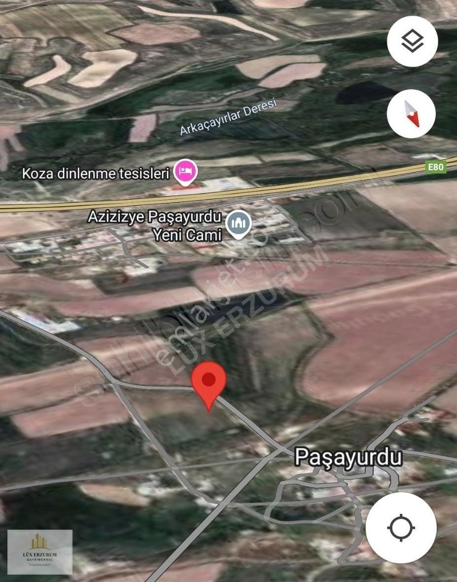 Lüx Erzurum'dan Aziziye Paşayurdunda Satılık Yol Üzeri Tarla