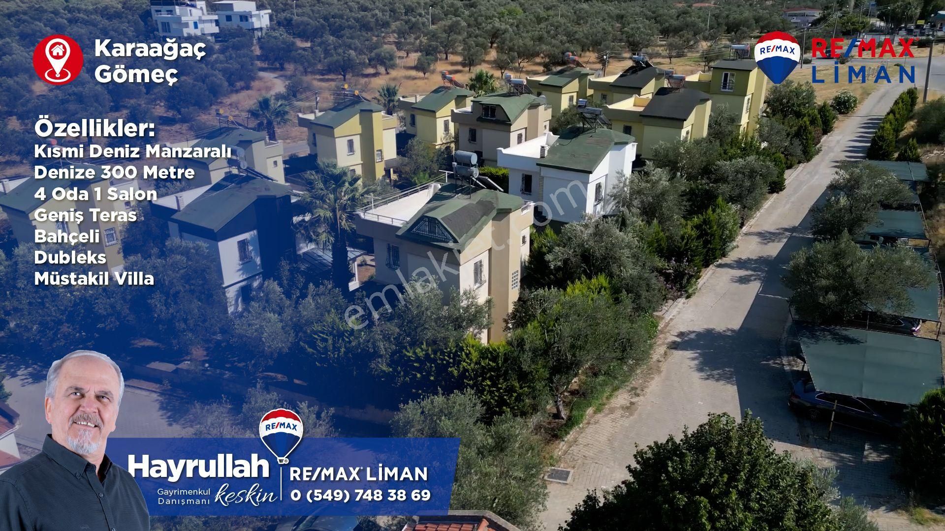 Gömeç Karaağaçta 4+1 , Bahçeli , Eşyalı Ve Kısmi Deniz Manzaralı Satılık Müstakil Villa