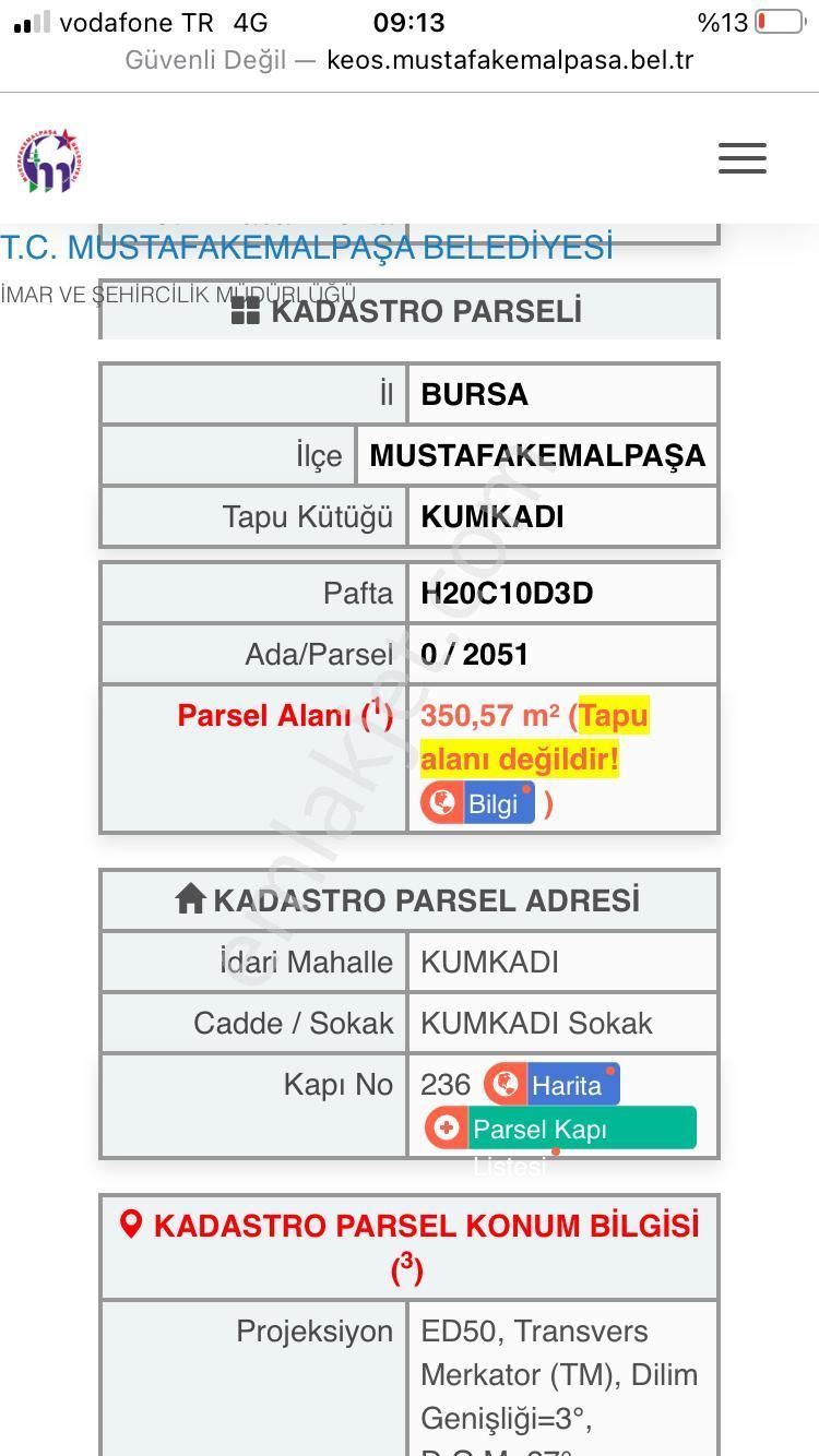 Bursa Mustafakemalpaşa Kumkadı İmarlı Satılı Arsa - Görsel 3