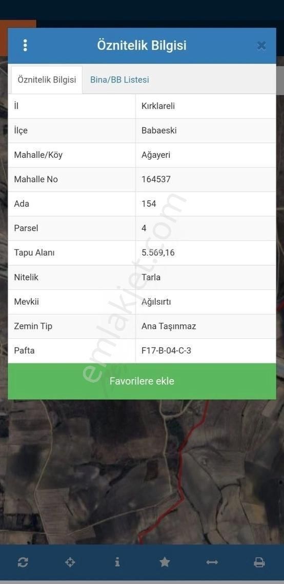 Kırklareli Babaeski De Satılık Tarla