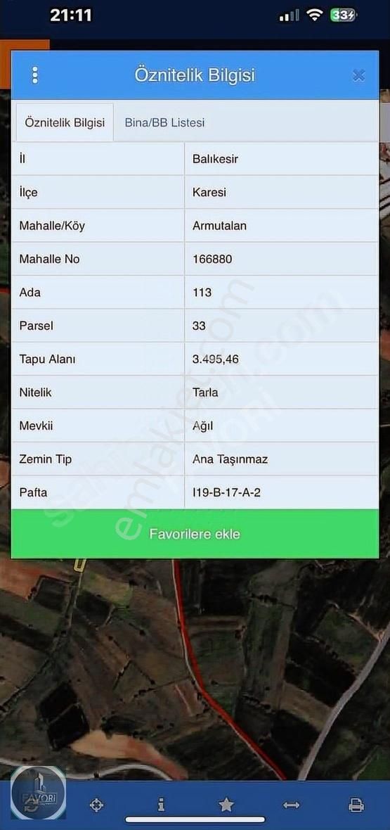 Balıkesir Karesi Armutalan Mahallesi Satılık Tarla