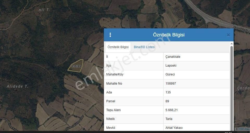 Çanakkale Lapseki Güreci 5.666 M2 Satılık Tarla - Görsel 2