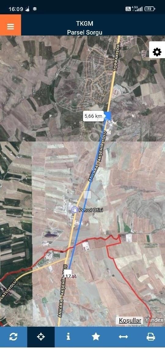 Polatlı Konya Yoluna Cephe Satılık Tarla