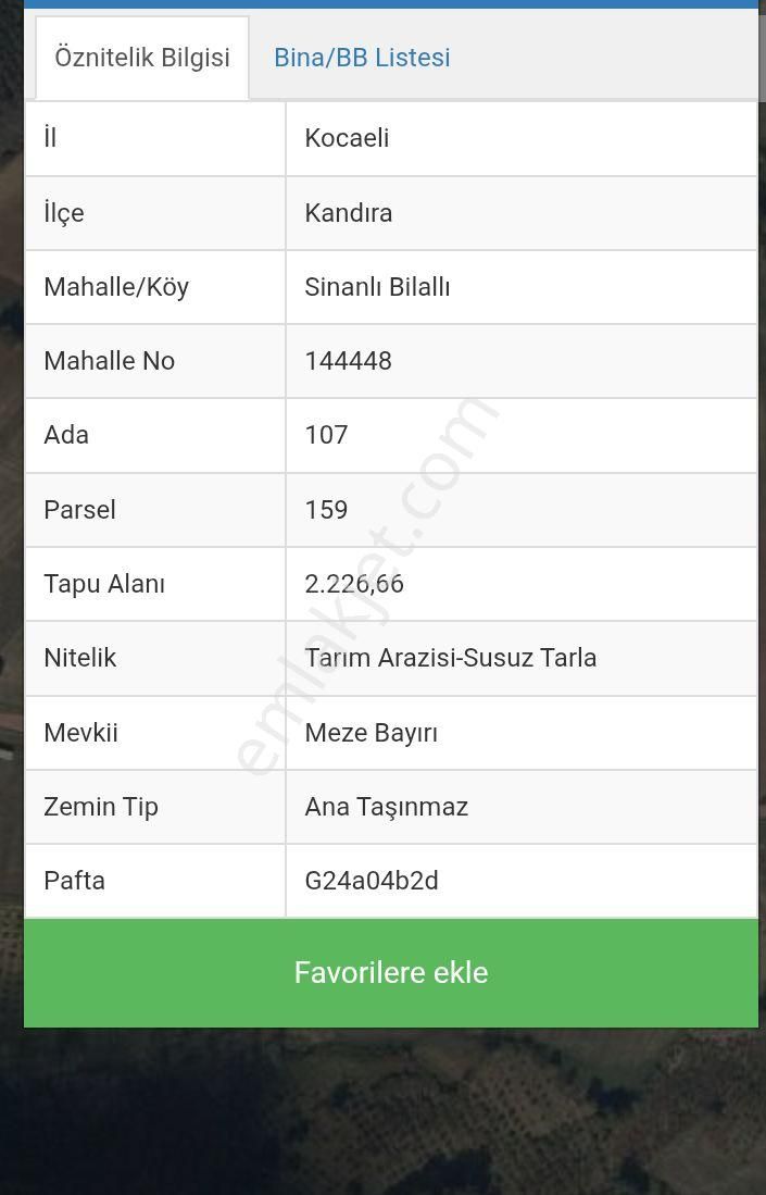 Kandıra Sinanlı Bilalide Yola Ceppeli 2226 M2 Tarla%5 İmarli - Görsel 2
