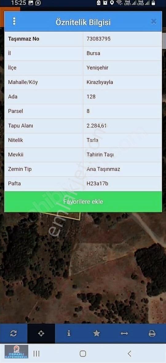 Kelepir Manzaralı Satılık Arazi