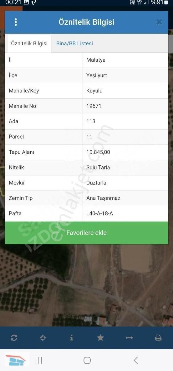Bozdoğandan Kuyuluda Satılık Tarla