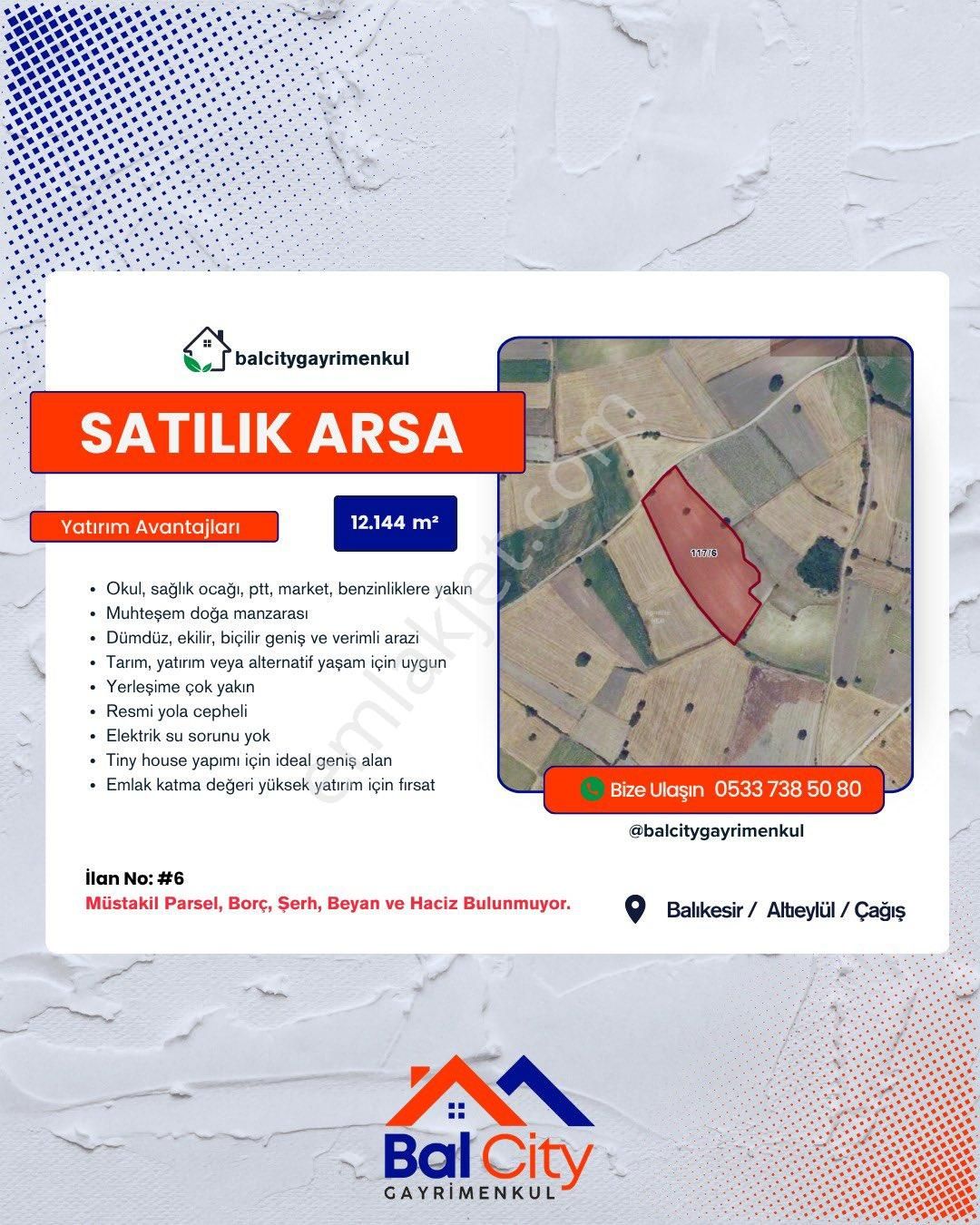 💥fiyat Düştü🏡 Balıkesir Üniversiteye Konşu Çağış’’ta Doğa Manzaralı Fırsat Arazi🌿
