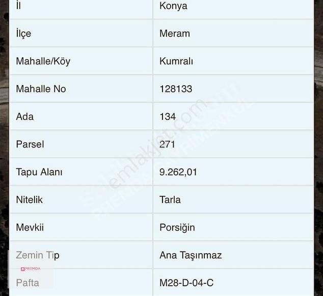 Konya Meram Kumralı'da 9.200m² Çiftlik İçin Uygun Satılık Tarla - Görsel 3