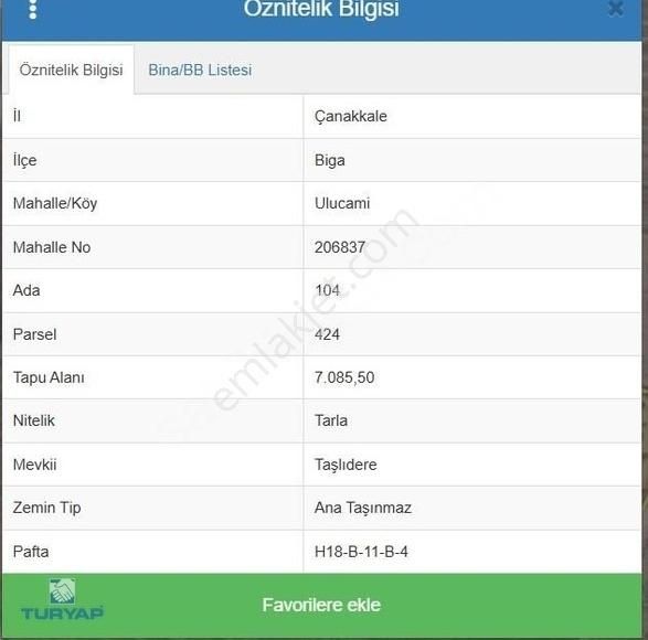 Çanakkale Karabiga Ulucami'de Zeytinlikli 7.085m2 Satılık Tarla - Görsel 3