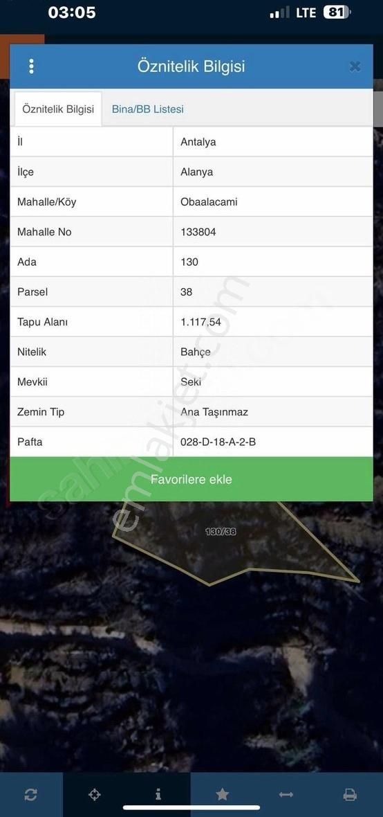 Alanya Obaalacami'de Satılık 2805m2 Tarla - Görsel 3