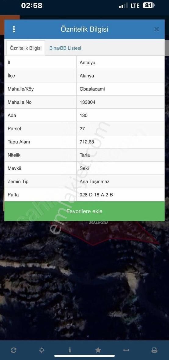 Alanya Obaalacami'de Satılık 2805m2 Tarla - Görsel 5