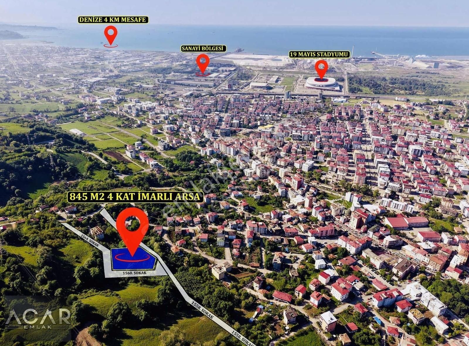 Acil !! Deniz Manzaralı , 845 M2 Köşe Başı , Kot Farklı Arsa !!