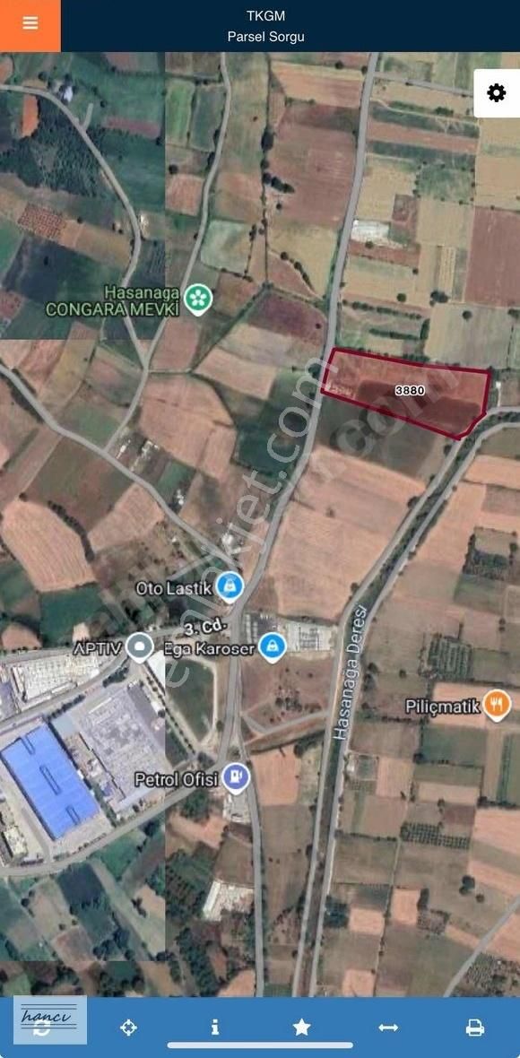 Hancı'dan Hasanağa Sanayi Planın İçinde Ana Asfalta Cephe Tarla