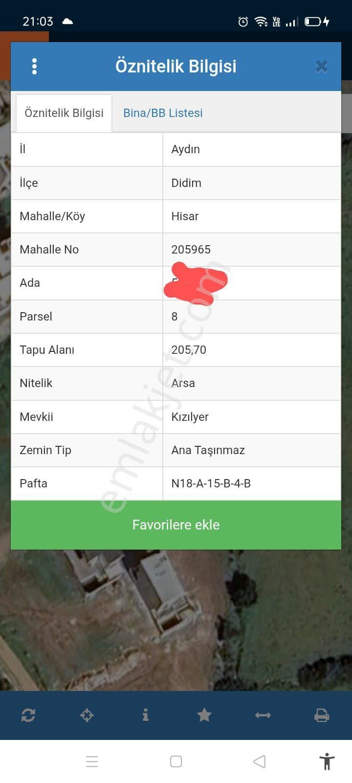Hisarda Satılık Arsa