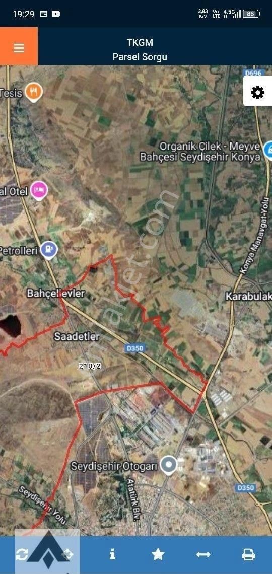 My Ekipdenkonya Seydişehir Saadetler Mahallesi Caddeye Cephe Beyşehir Yolu Toki Lerin Karşısı İmarlı - Görsel 15